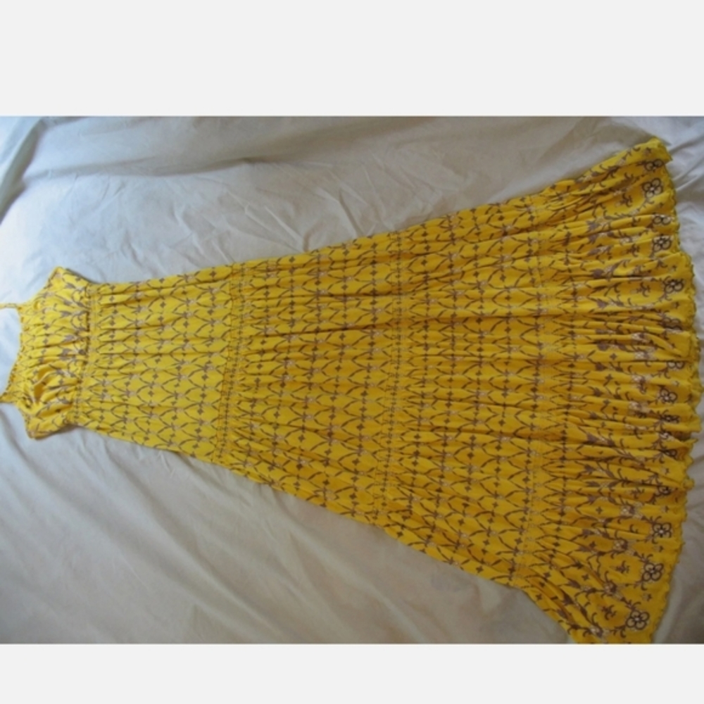 Juicy Couture 'Abigail' Maxi Dress SP Yellow Floral Print Beautiful & Ra… - Picture 2 of 7